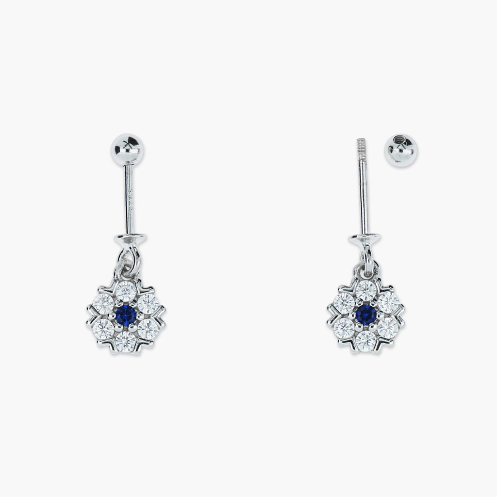 MAJESTIC BLUE SAPPHIRE ORB EARRINGS