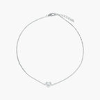 SPARKLING HEART DROP CHAIN ANKLET