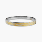 DUAL-TONE BRICK TEXTURE KADA BRACELET FOR MEN