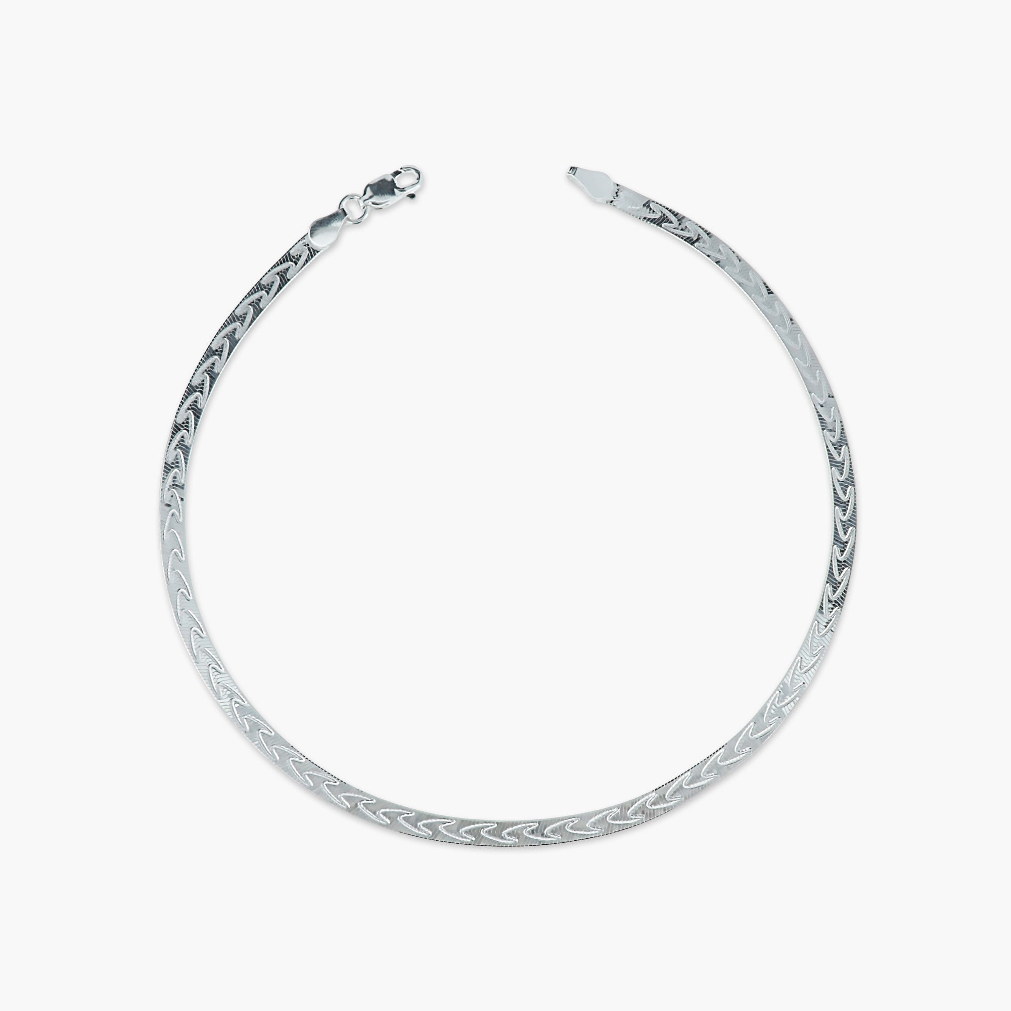 925 STERLING SILVER BYZANTINE CHAIN ANKLET