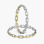 925 STERLING RECTANGULAR PAPERCLIP LINK BRACELETBANGLE