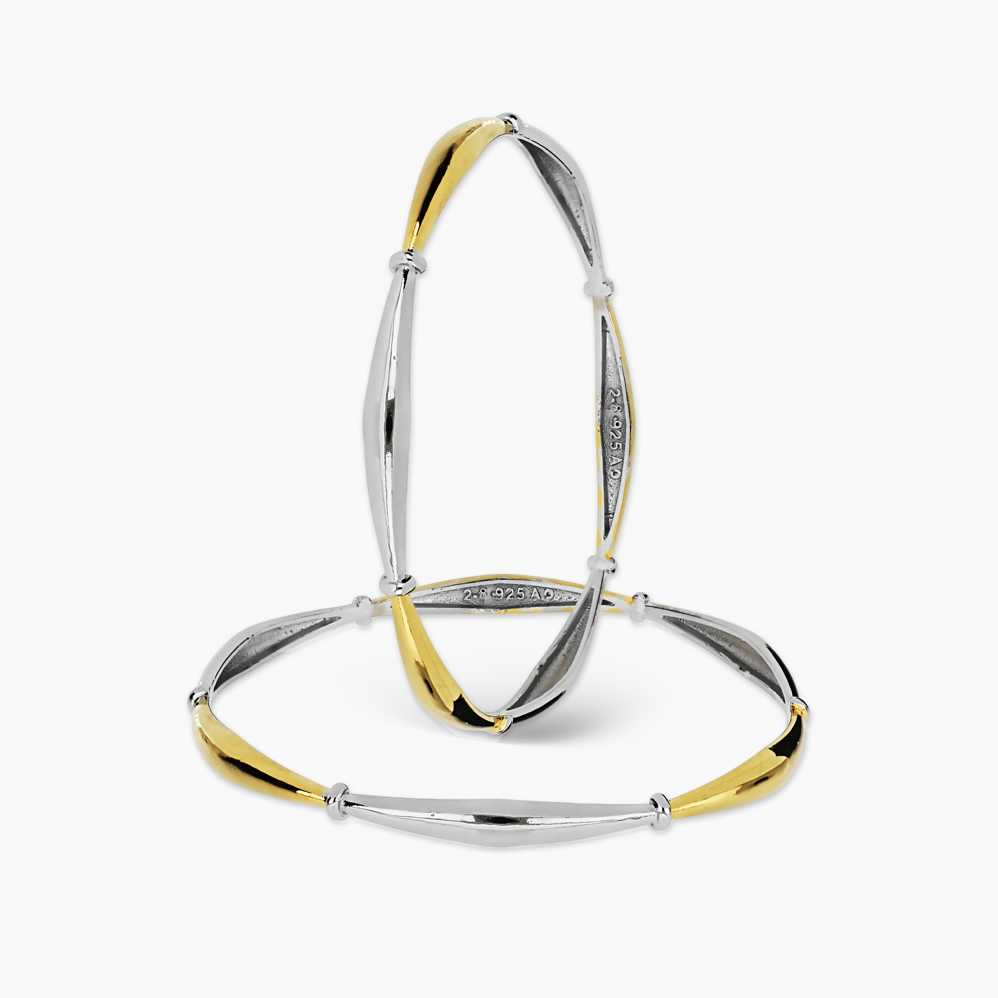 ENCHANTED ALIGNMENT TWO-TONED BANGLES