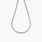SILVER CLASSIC TEXTURED BLOCK-LINK CHAIN