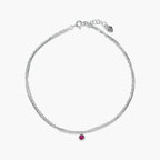 DELICATE CRIMSON HALO STATION ANKLET