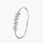 LUMINOUS BLOOMING VINE CZ CUFF BRACELET