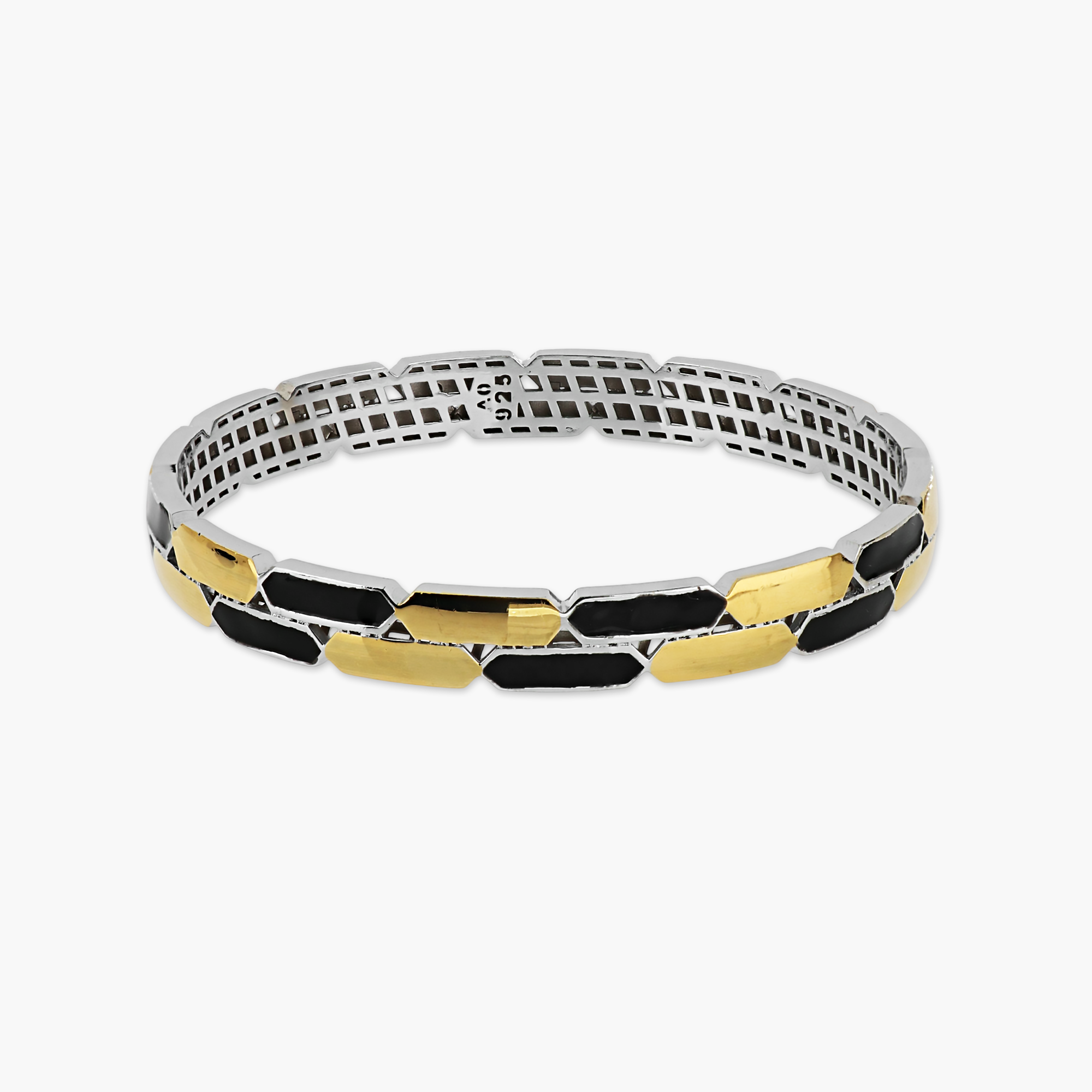 THE HEXA-SHIELD DUAL-TONE ARMORED MENS KADA