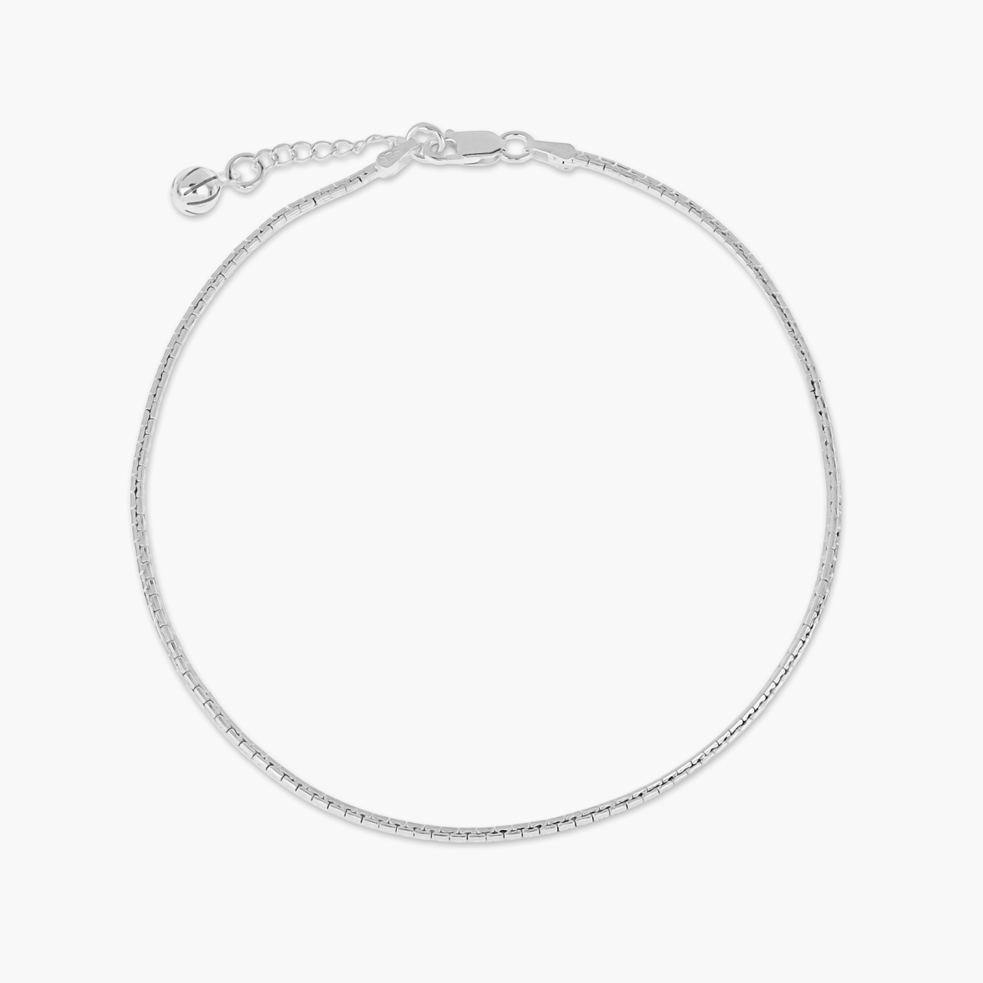 925 STERLING SILVER SPARKLING LIGHT SINGLE ANKLET