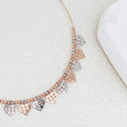 Lyneza 925 Silver Tanmaniya Necklace Heart Charm Close Up