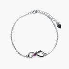 INFINITY FOREVER RUBY HEART BRACELET
