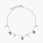 PEARL HEART CHARMS ANKLETS