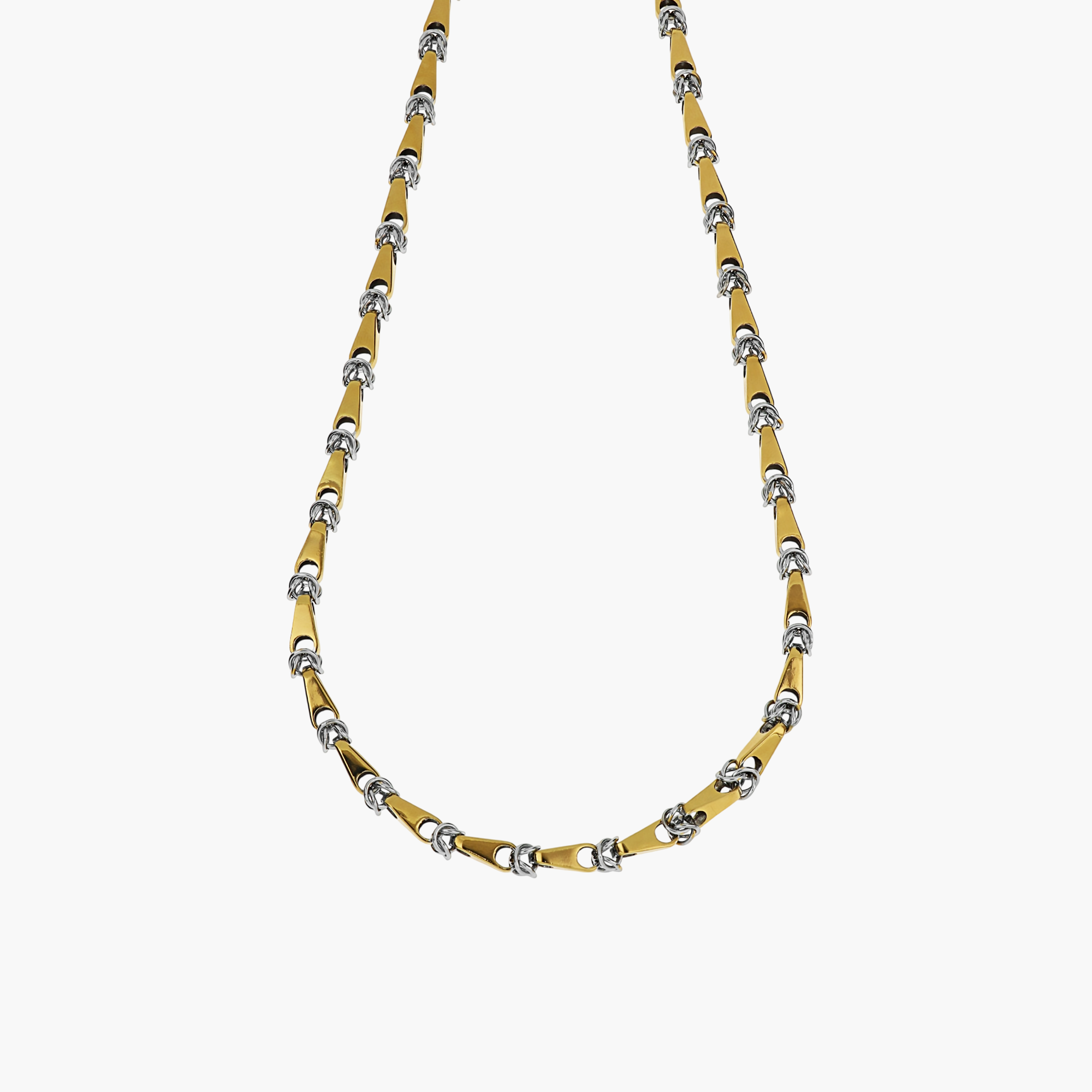 VINTAGE SYMMETRY TWO-TONED MENS CHAIN