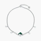 HERITAGE DUAL-STRAND MALACHITE LINK ANKLET