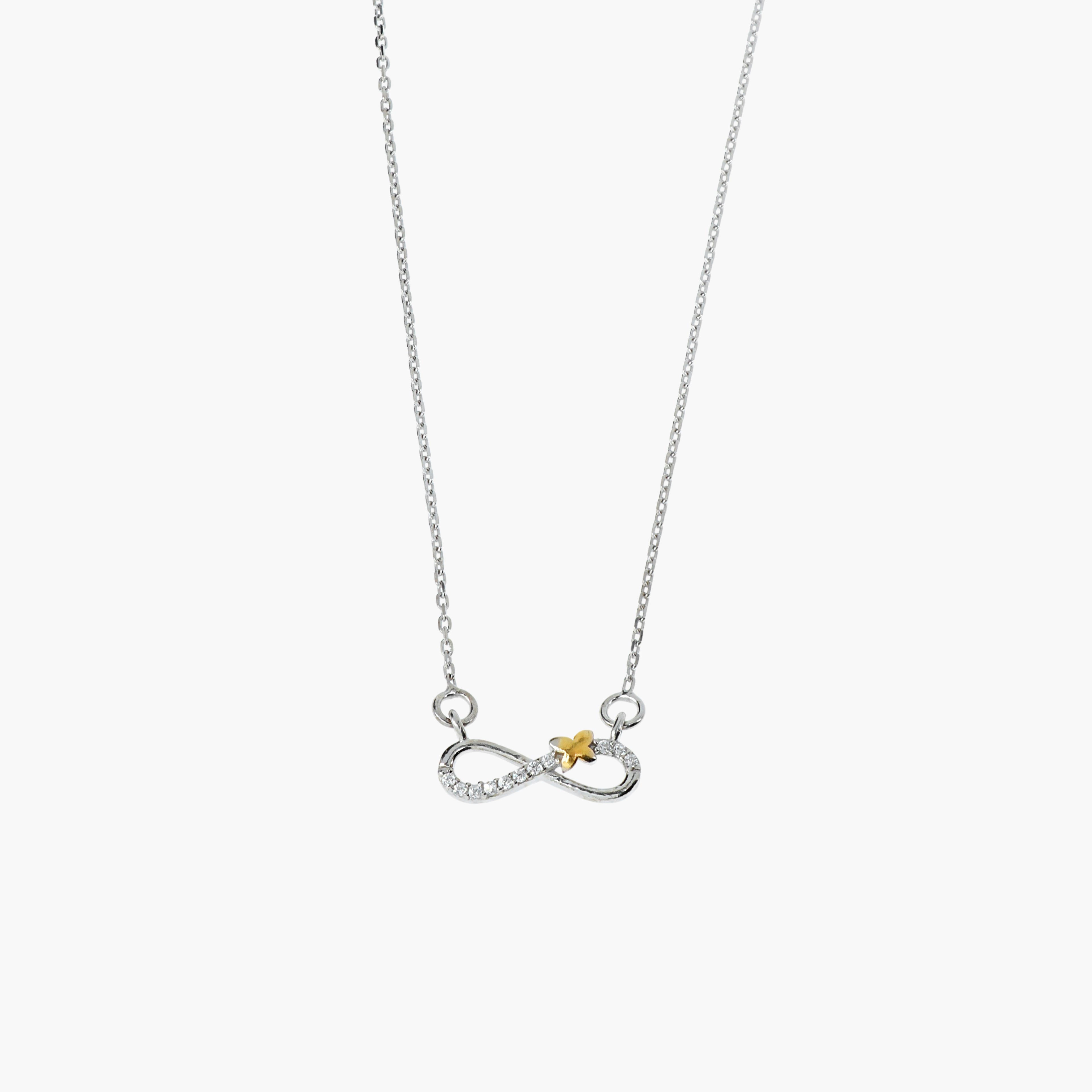 SCULPTED GOLD STAR INFINITY DAINTY NECKLACE
