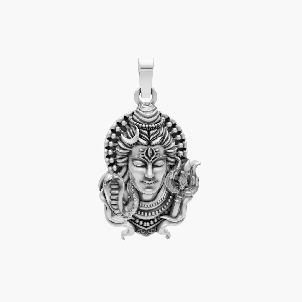 LORD SHIVA ADIYOGI 3D FACE PENDANT WITH TRISHUL