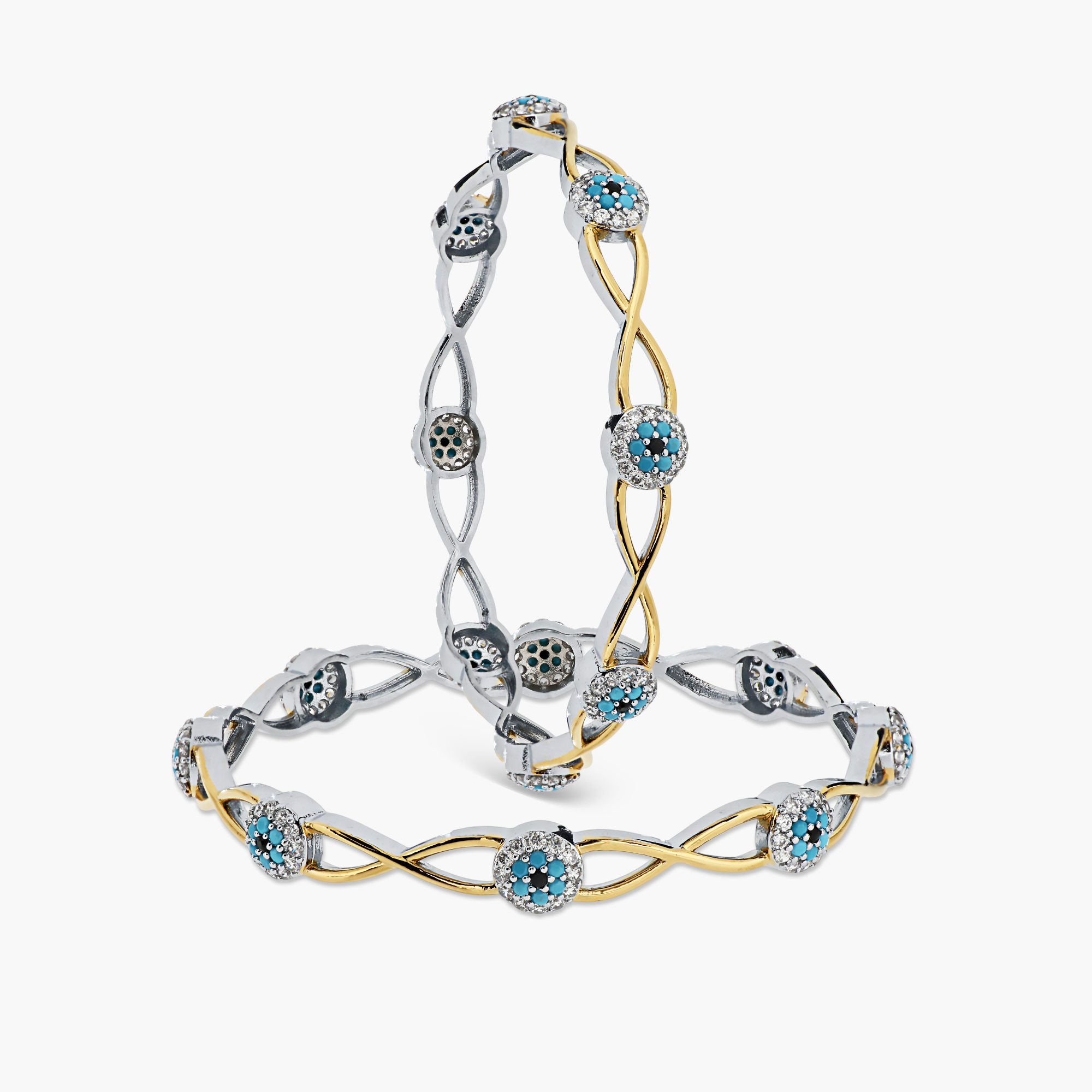 IMPERIAL DUAL-TONE SYMBOLIC STATEMENT BANGLES