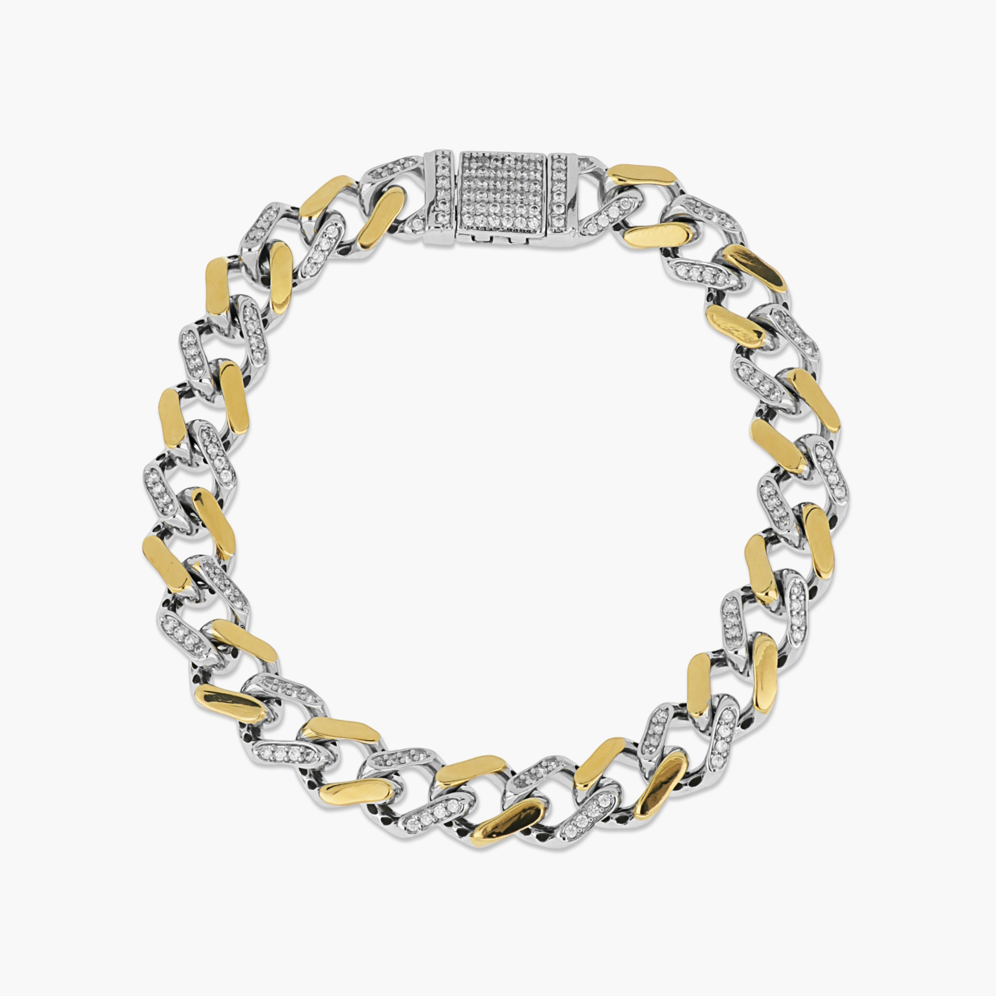 LEGENDARY LATTICE PAVÉ CUBAN MENS  BRACELET