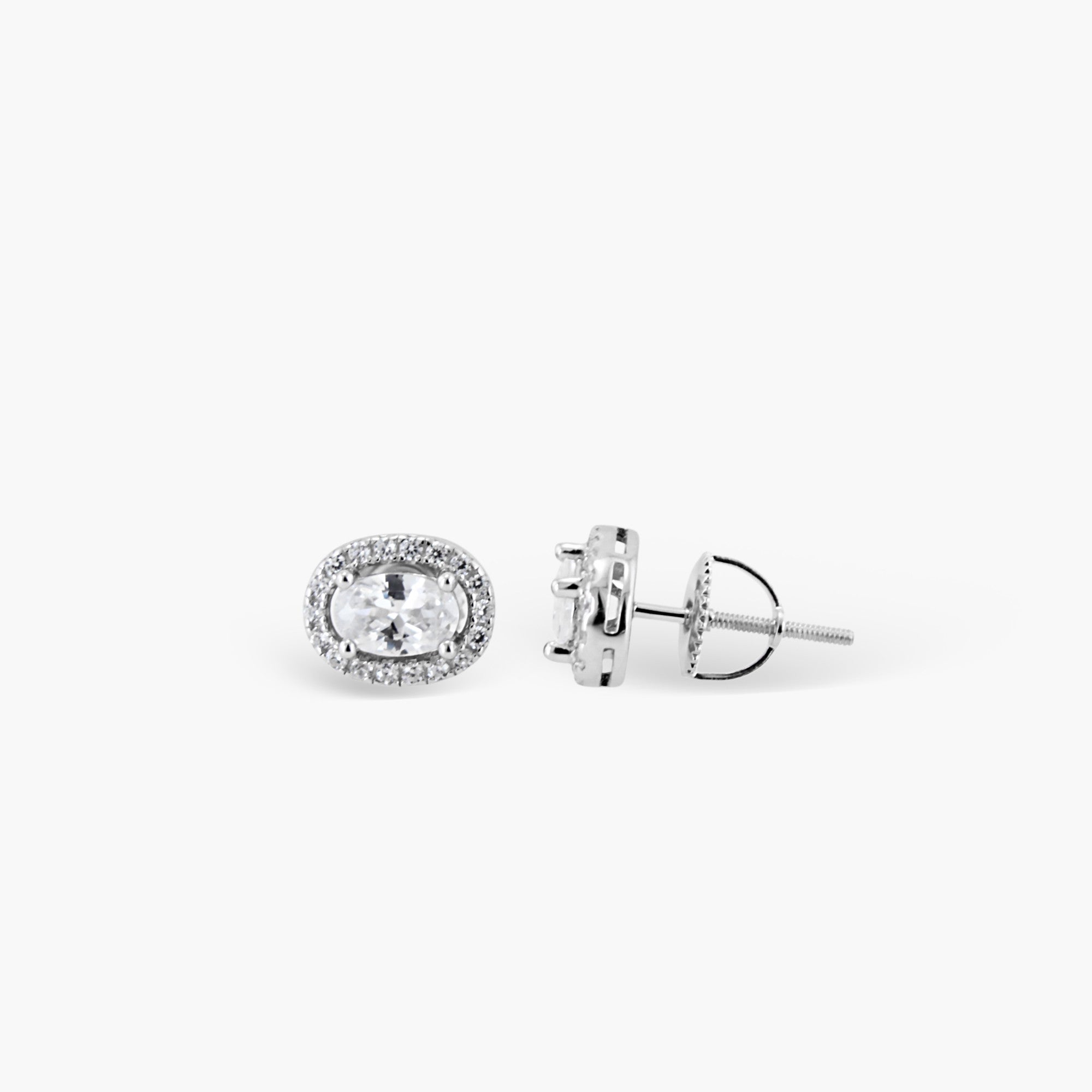 ELITE PAVÉ-SET OVAL CRYSTAL EARRINGS