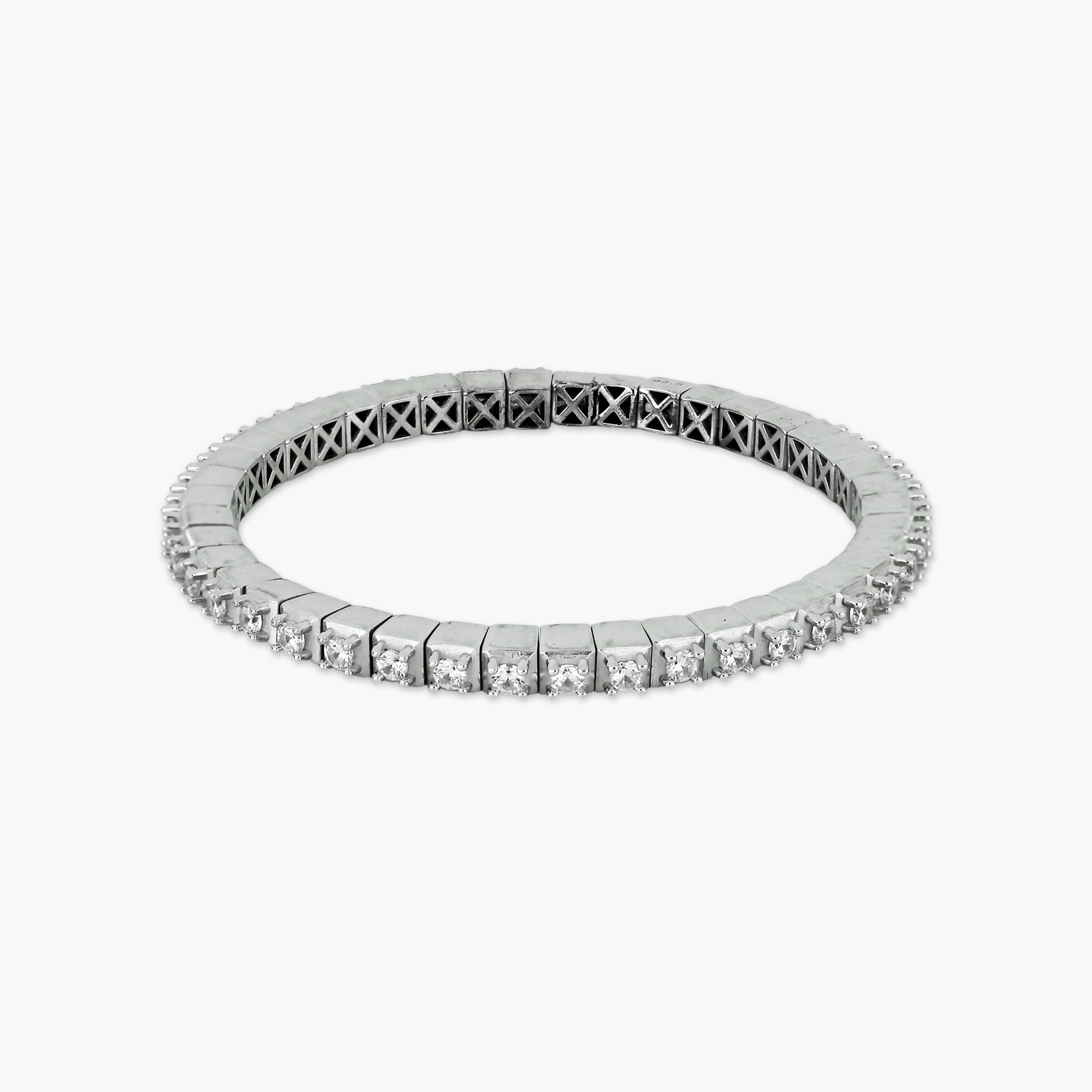 ETERNAL PRINCESS-CUT DIAMOND TENNIS BRACELET