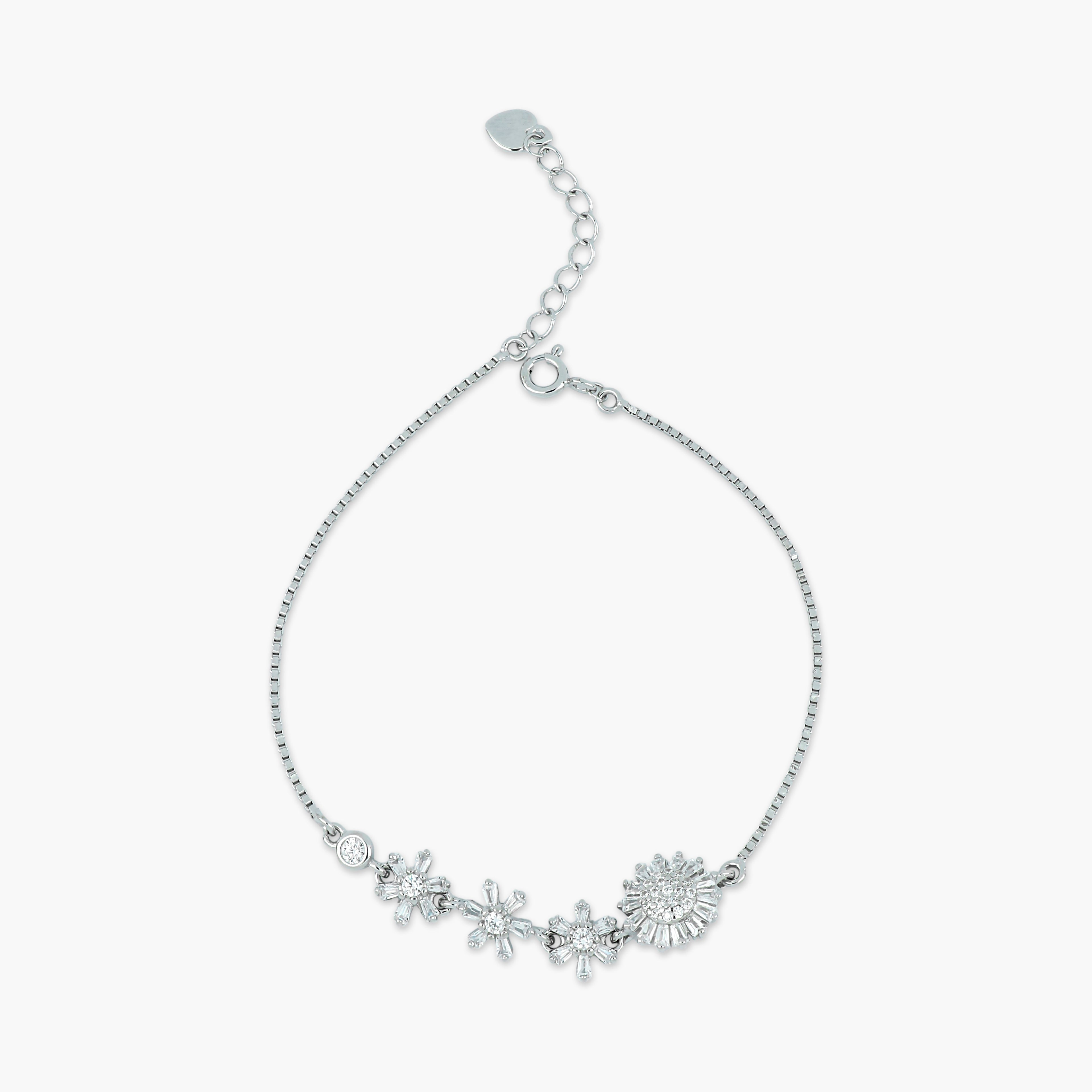 EDELWEISS & SNOWFLAKE FLORAL CHARM BRACELET