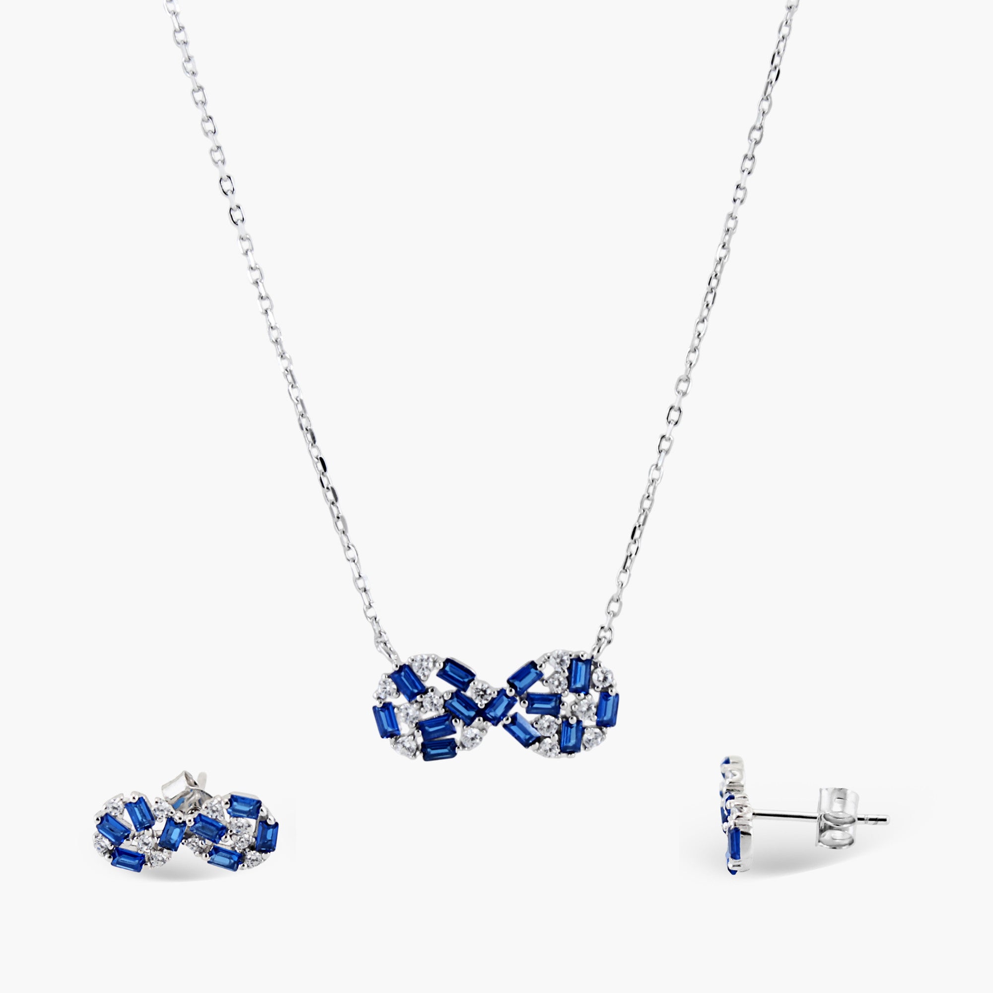 SAPPHIRE BLUE INFINITY NECKLESS
