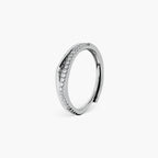ELEGANT SILVER STACKABLE RING WITH SPARKLING ZIRCON