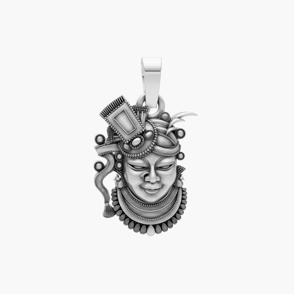 SHRINATHJI FACE 925 STERLING SILVER SPIRITUAL GODS PENDANTS