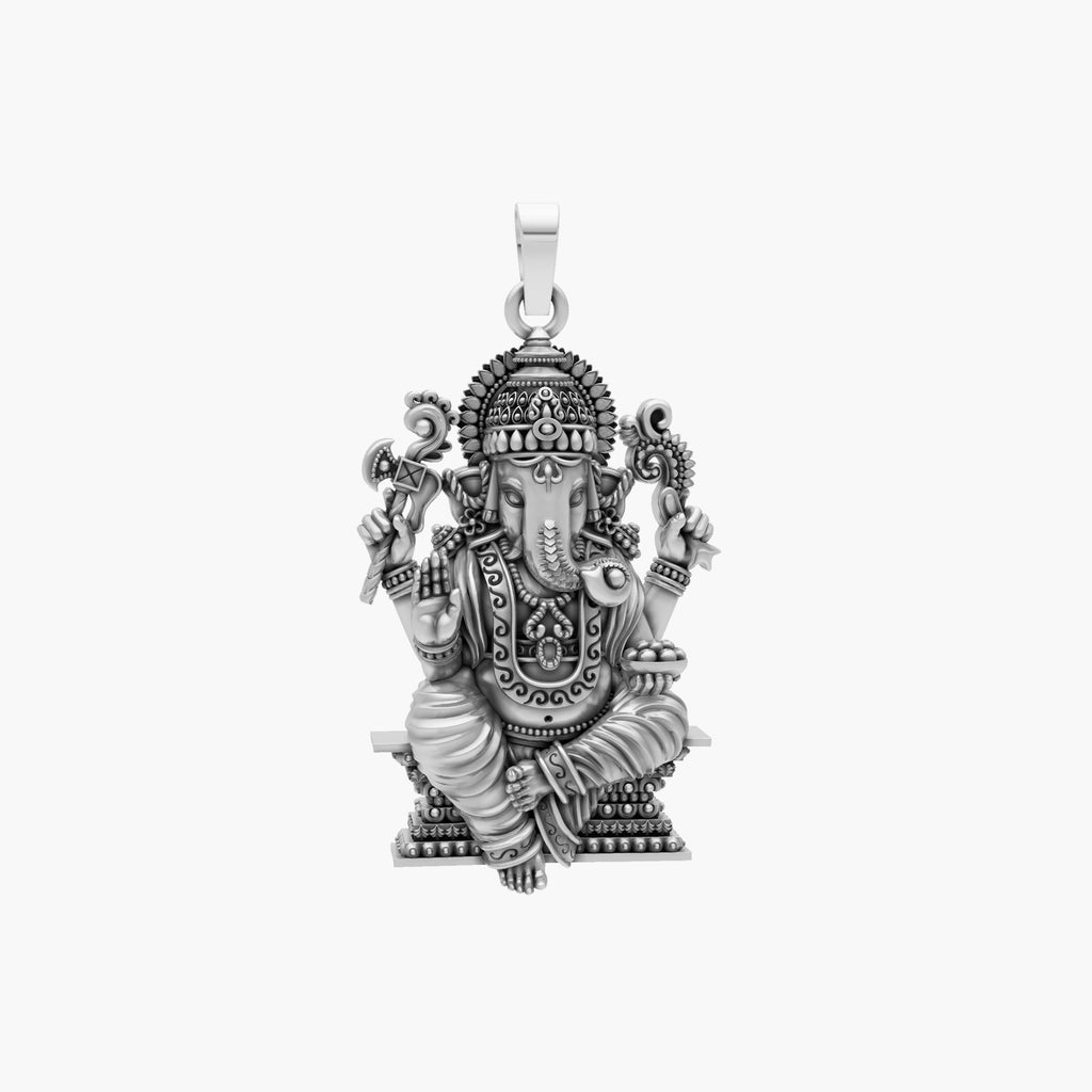 LORD GANESHA SEATED IDOL 3D GODS PENDANTS