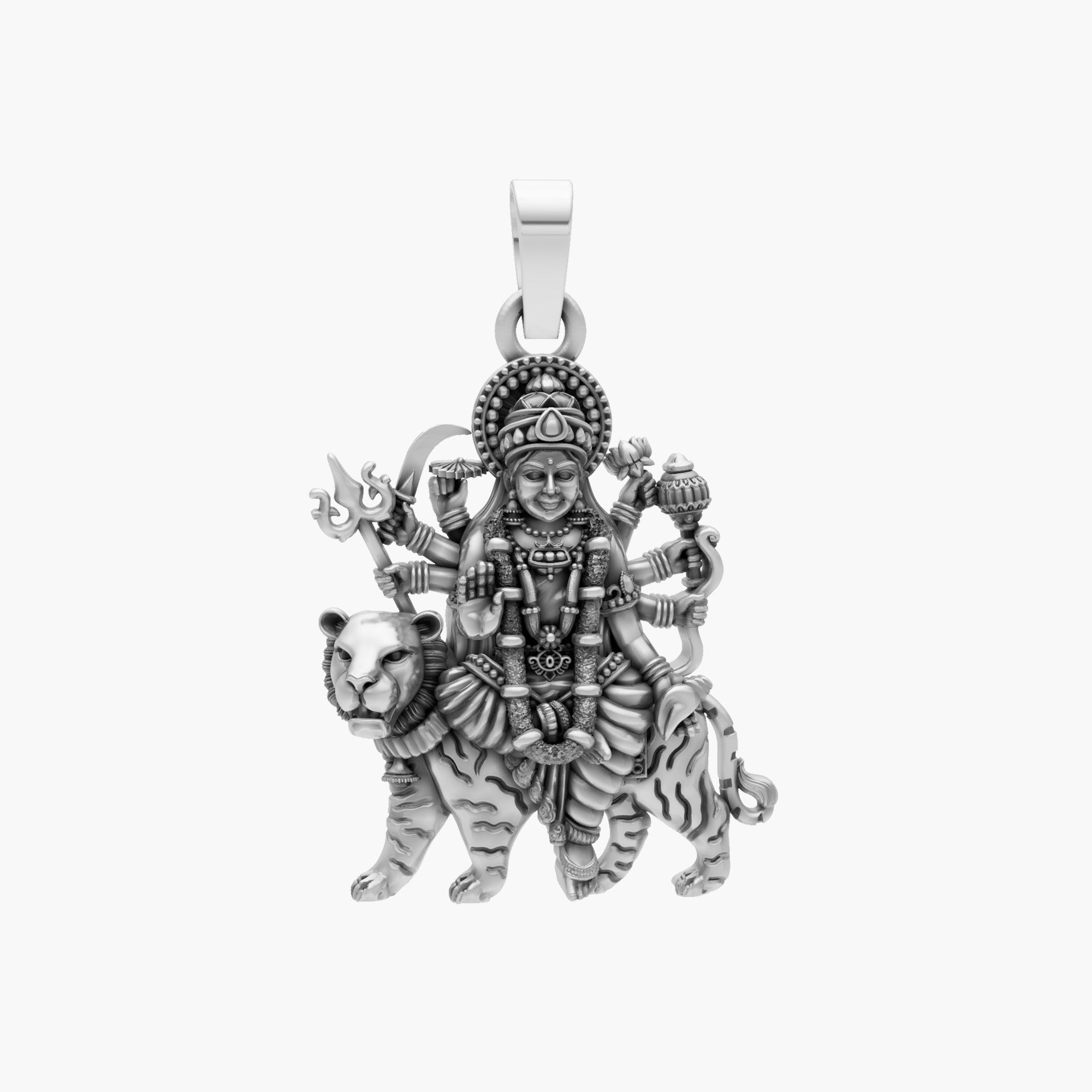 GODDESS DURGA SIMHAVAHINI 3D IDOL GODS PENDANTS