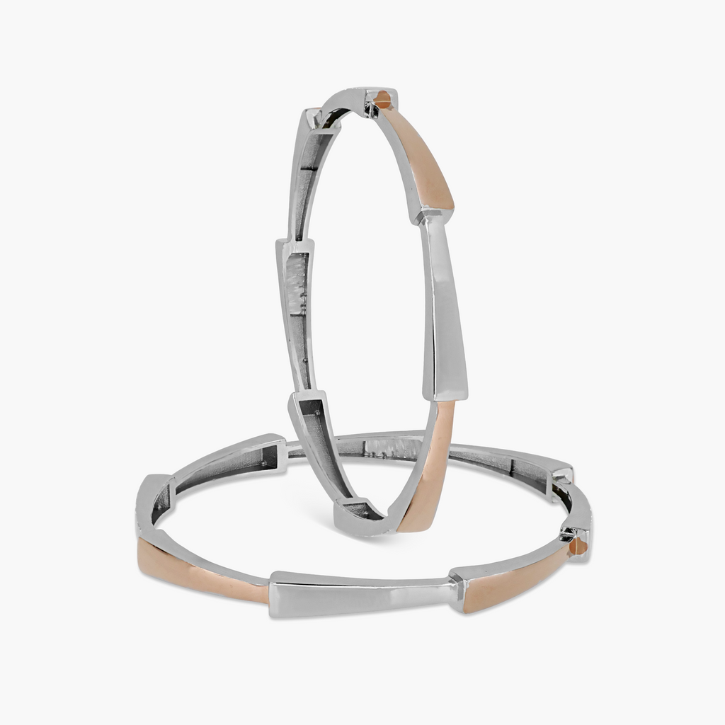 925 SCULPTED HORIZON DUAL-TONE BANGLES