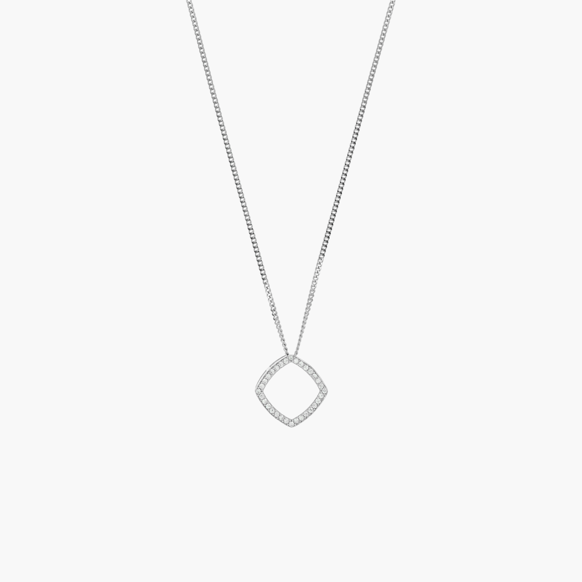 CELESTIAL GEOMETRIC DIAMOND-CUT CUSHION PENDANT