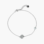 CELESTIAL QUATREFOIL PEARL STATION ANKLET