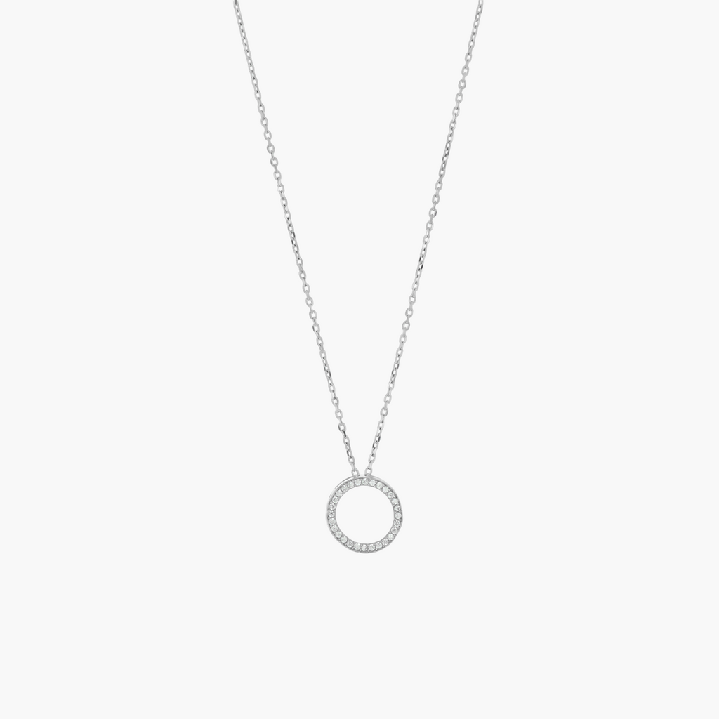 PAVÉ ZIRCONIA ETERNAL CIRCLE NECKLACE