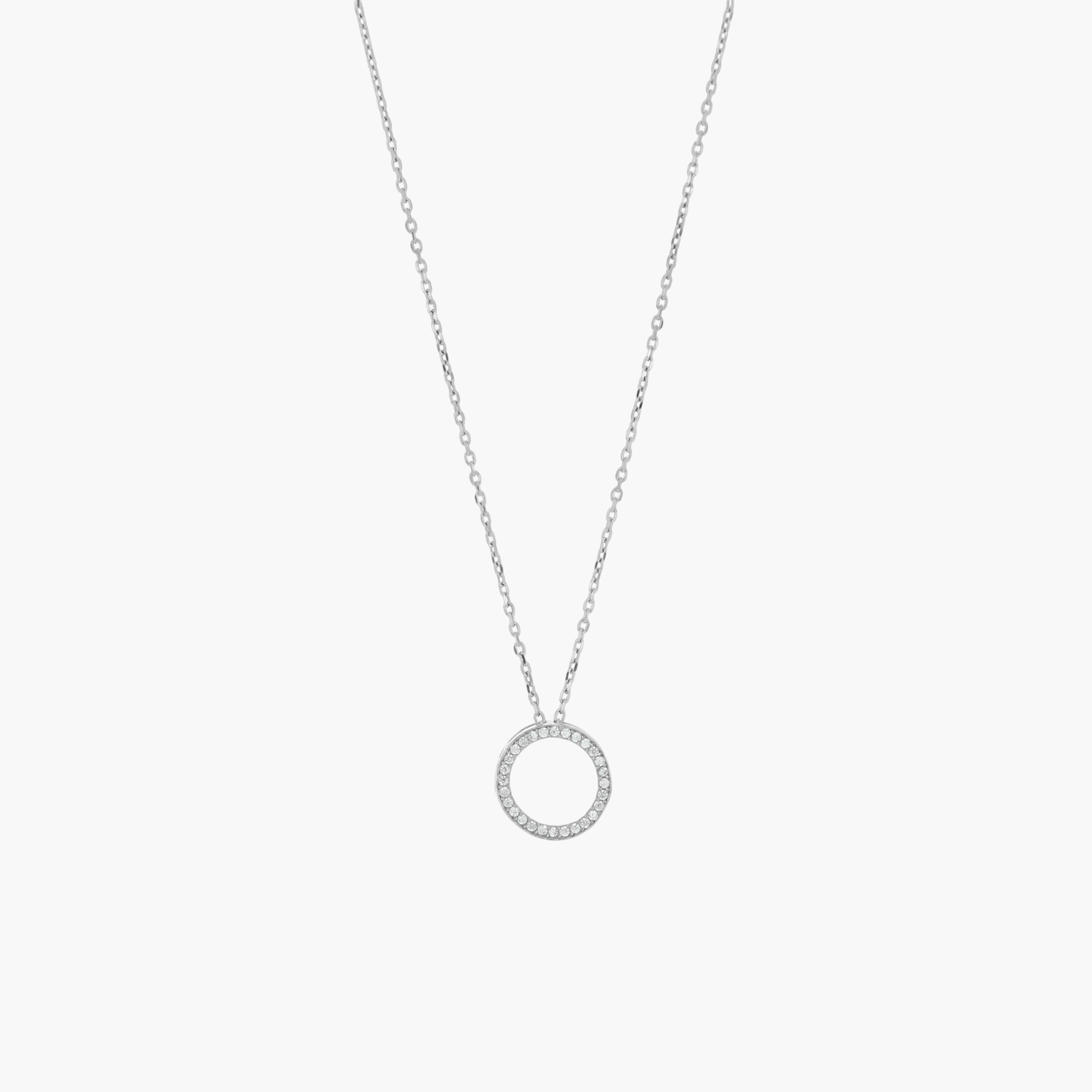 PAVÉ ZIRCONIA ETERNAL CIRCLE NECKLACE