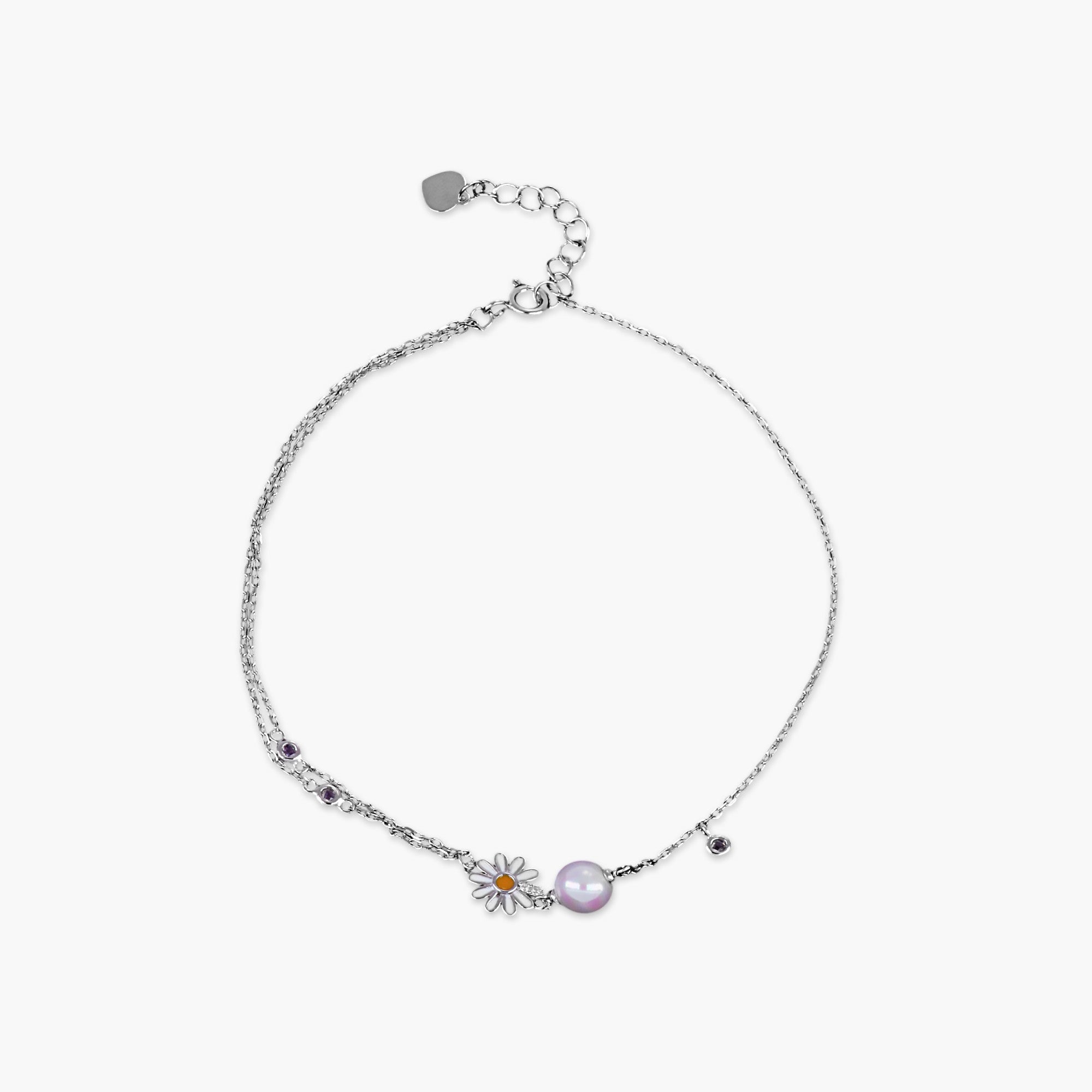 DAISY FLOWER PEARL ANKLET