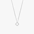 METROPOLIS MINIMALIST SHIMMER SQUARE NECKLACE