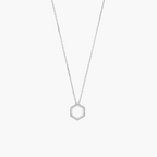 PAVÉ ZIRCONIA HEXAGON NECKLACE