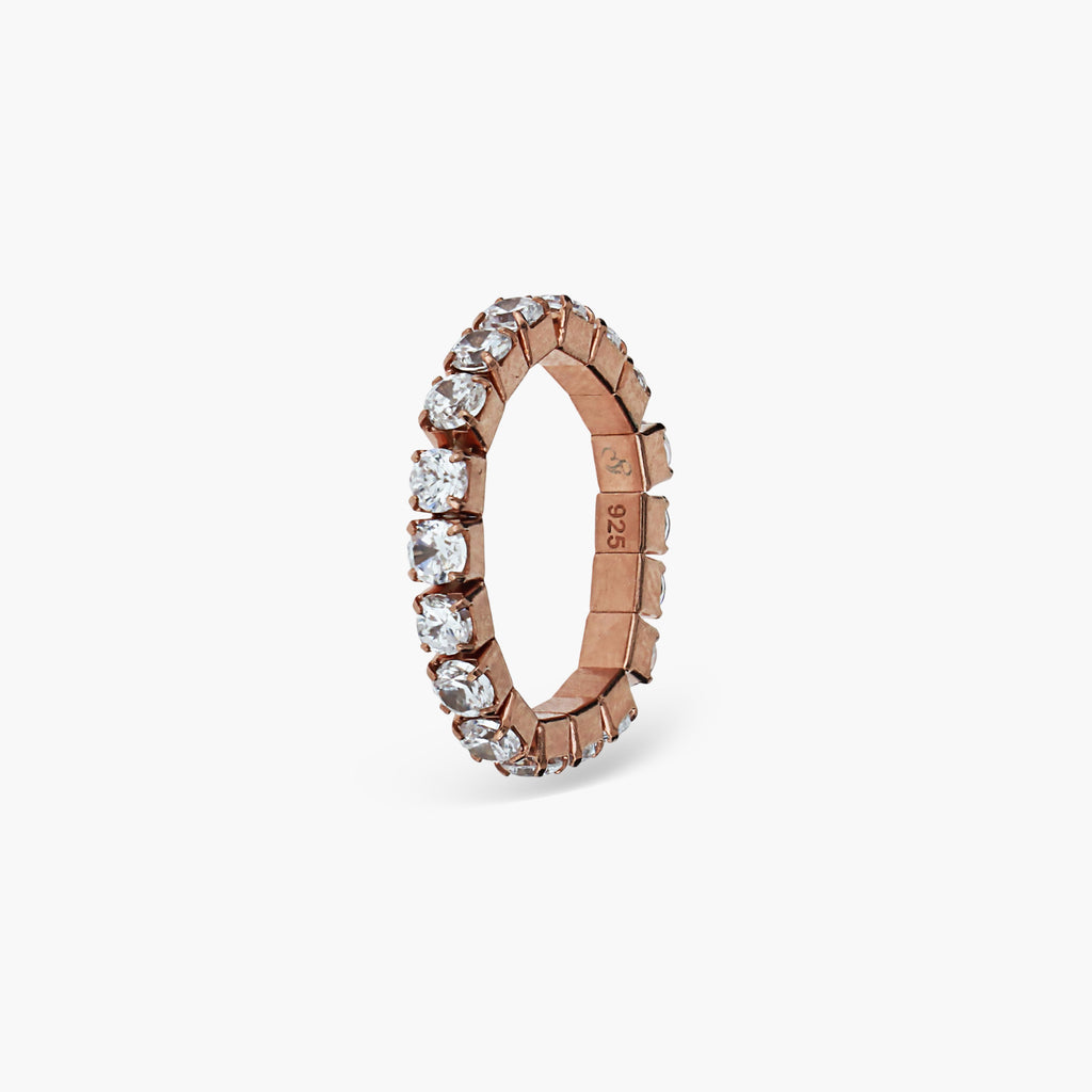 925 SILVER ROSE GOLD  TENNIS BAND