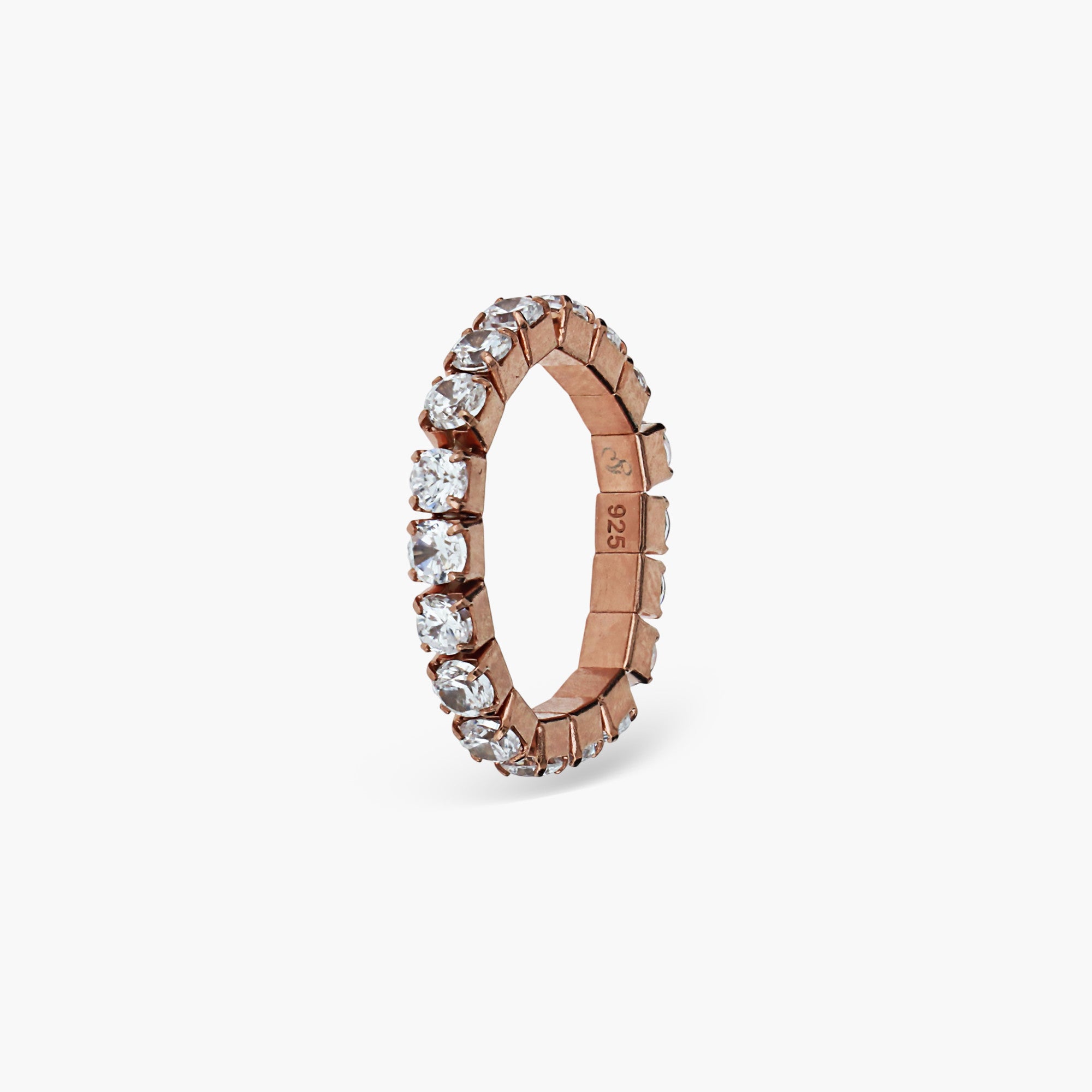 925 SILVER ROSE GOLD  TENNIS BAND