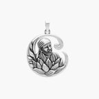 SHIRDI SAI BABA LOTUS CRESCENT  PENDANT