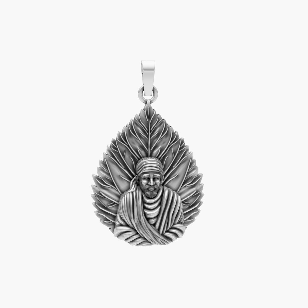 SHIRDI SAI BABA ON PEEPAL LEAF 3D PENDANT