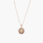 925 SILVER ELEGANT ROSE GOLD PLATED VINTAGE MEDALLION