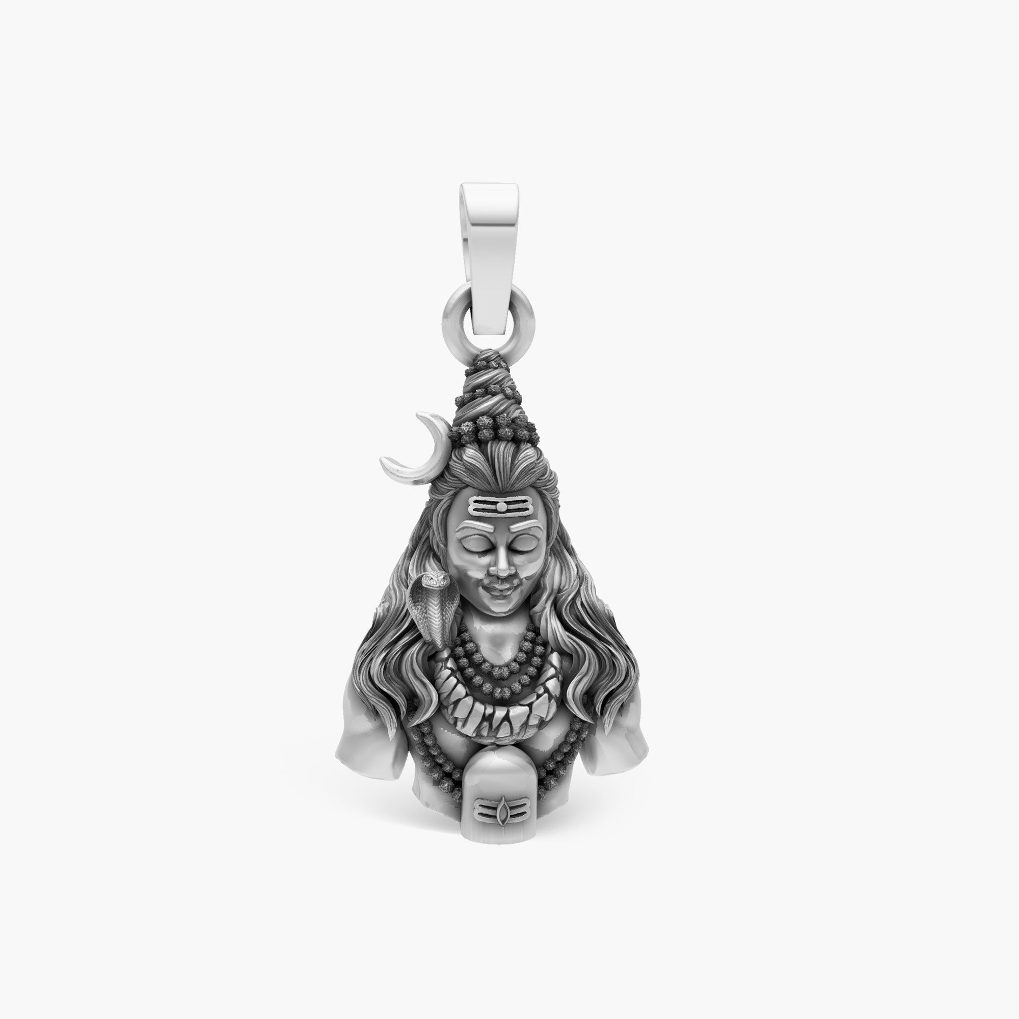 LORD SHIVA ADIYOGI 3D BUST PENDANT WITH SHIVLING