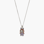 925 SILVER ELEGANT PLATED STUDDED LABUBU PENDENT