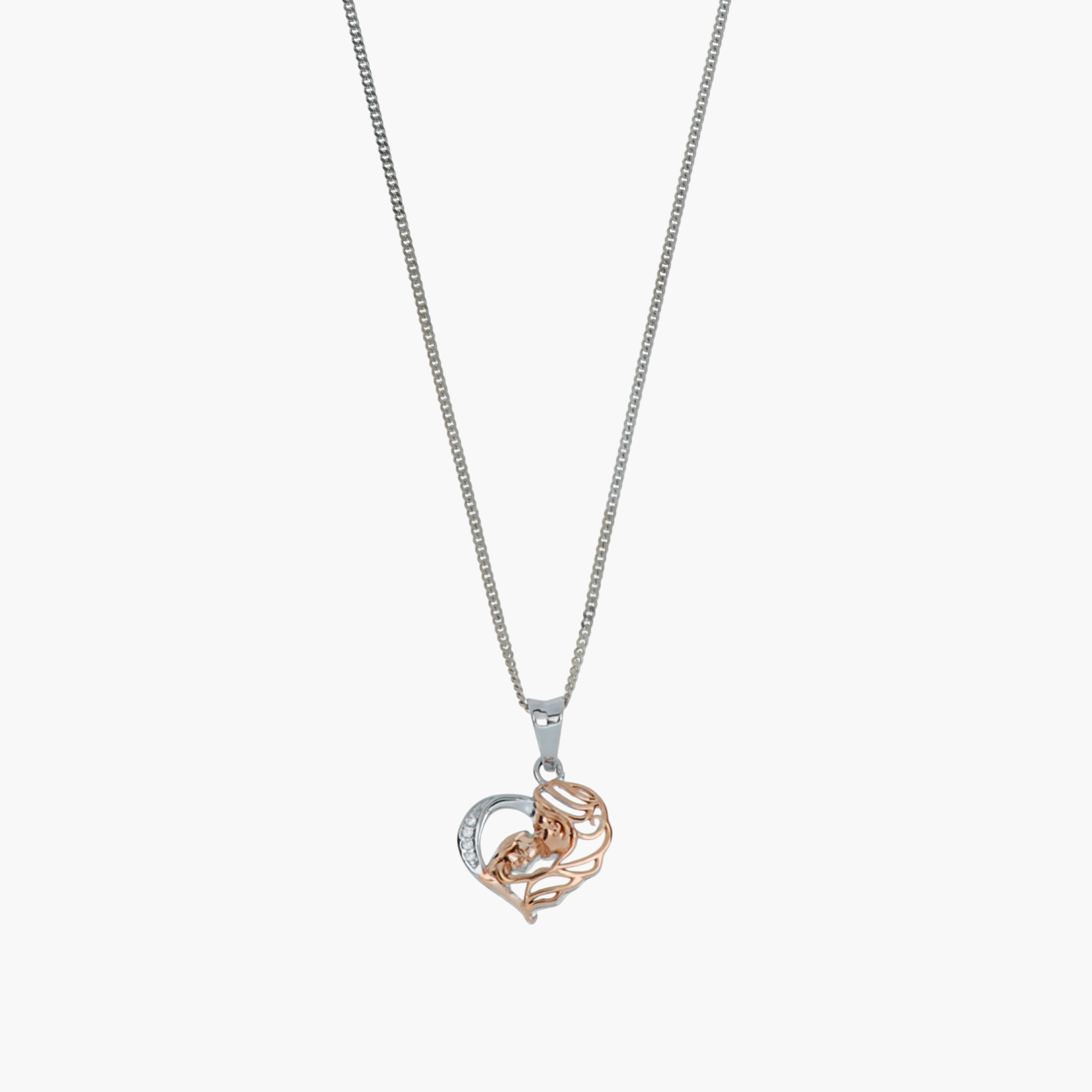 925 SILVER ROSE GOLD MOTHER’S LOVE HEART PENDANT