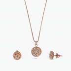 GEOMETRIC LASER-CUT NECKLACE & EARRINGS SUITE