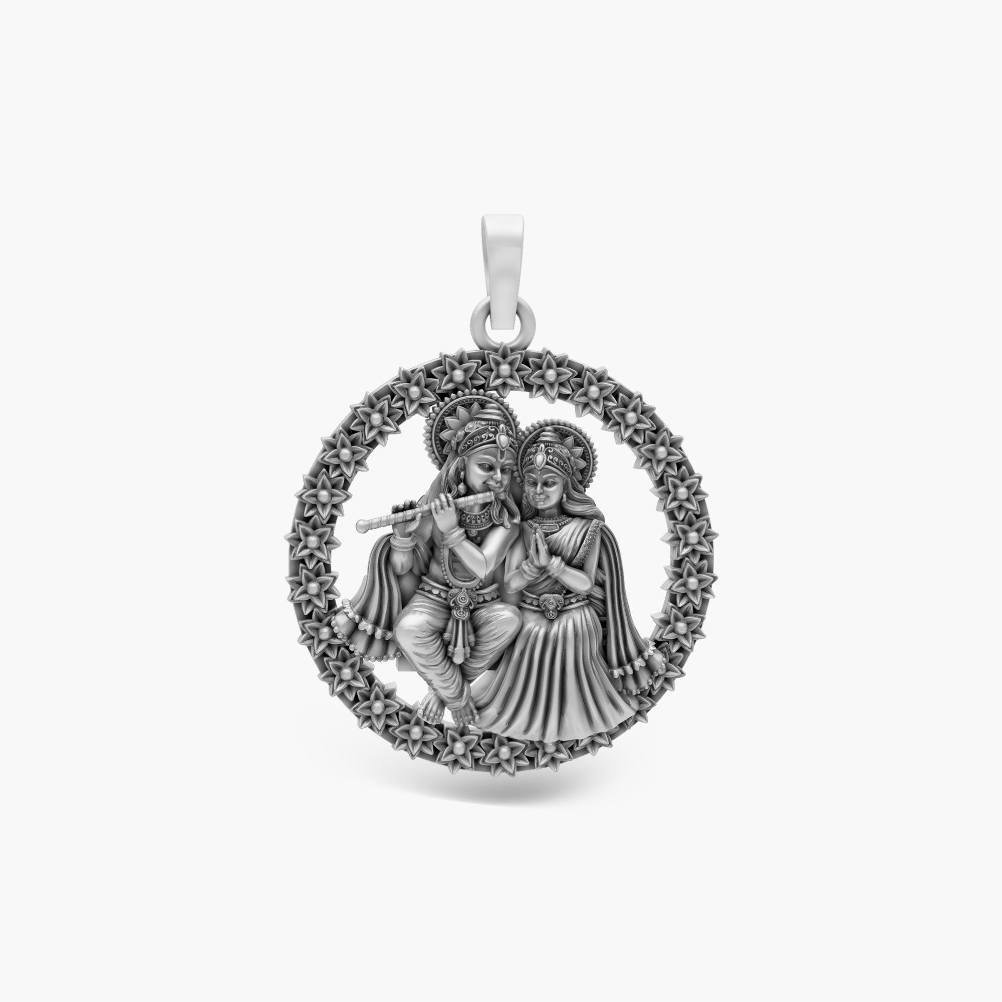 VANGUARD RADHE-SHYAM SILVER PENDANT