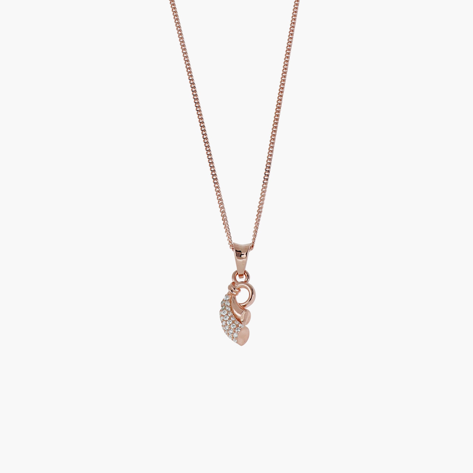 925 STERLING SILVER ROSE GOLD PLATED FLORAL ELEGANCE PENDANT