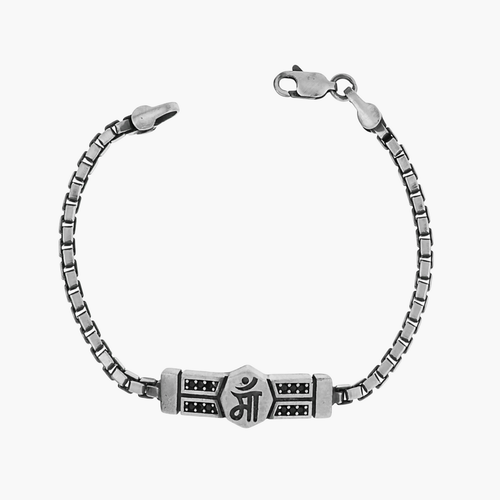 MAA SYMBOL BOX CHAIN RELIGIOUS MEN BRACELET