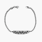 SNOWFLAKE MOTIF BOX CHAIN STATEMENT MEN BRACELET