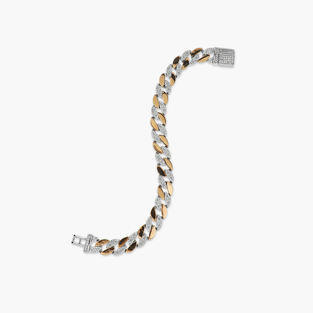 MODERN DUAL-TONE CURB LINK BRACELET